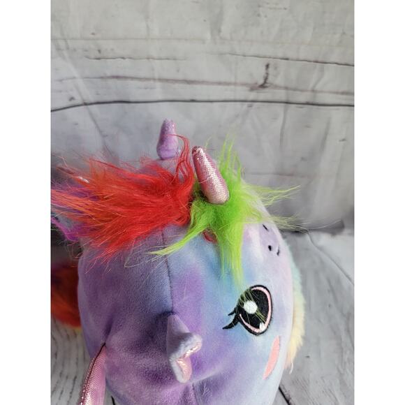 Huggy Squeeze Limited Edition Plush 9in Stuffed Unicorn with Rainbow Mane & Tail - Picture 6 of 9
